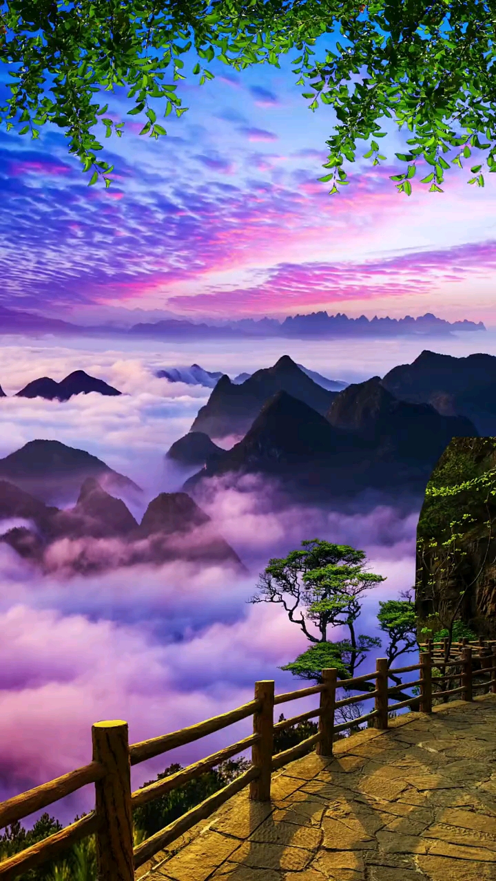 人间仙境#山峦叠障,小桥流水,苍松翠柏,云雾缭绕,人间仙境,妙不可言!