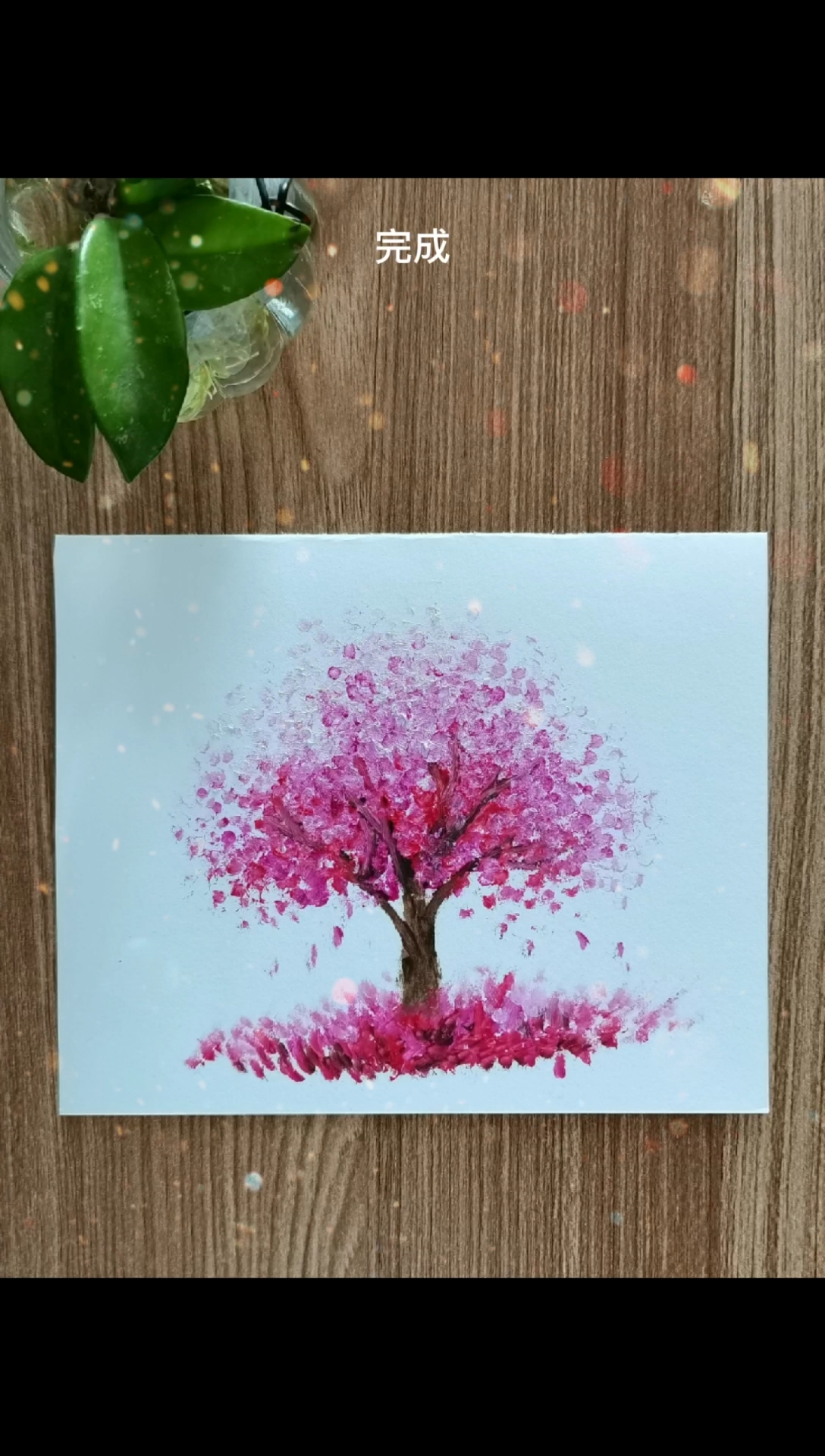 画画原来如此简单#用棉签画树,神奇吧,一起来看看吧-度小视