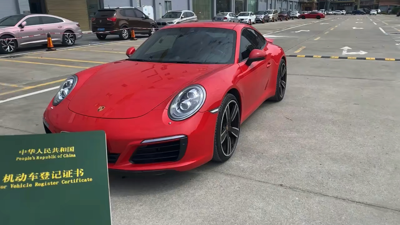 抵押车全款带大本粤a户18年8月保时捷911进口30t2门4座跑车电动尾翼