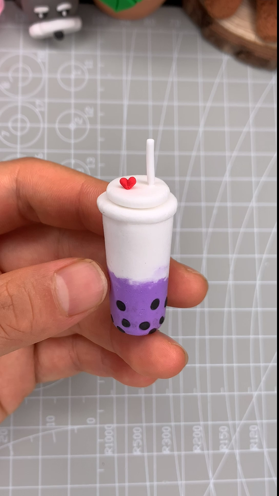 超轻粘土#芋泥波波奶茶