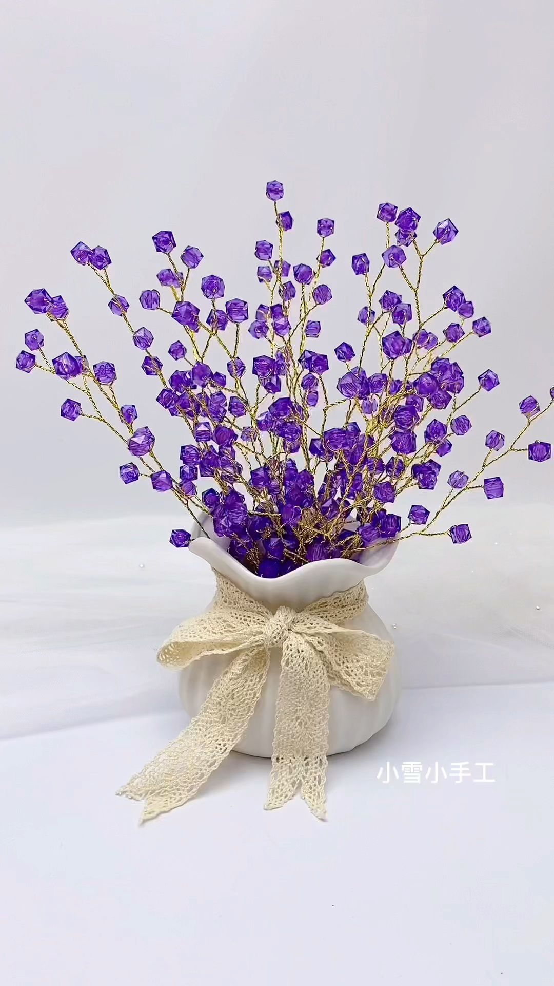 手工制作#不一样的满天星花束,大家喜欢吗?-度小视