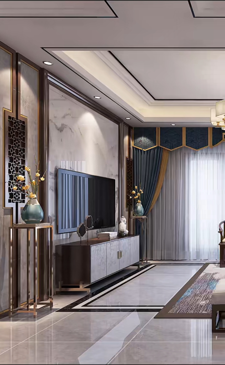 新中式设计#新中式客厅,儒雅的东方雅韵