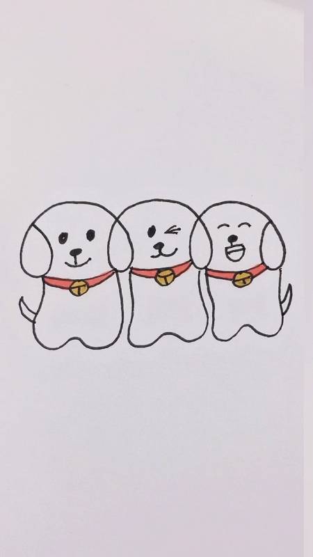 画画原来如此简单#一笔画小狗-全民小视频