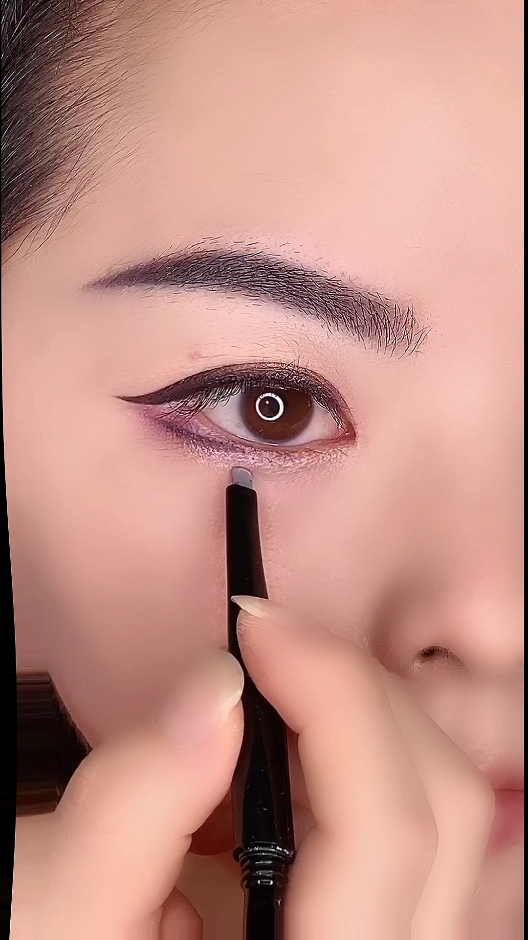 化妆眼妆教程#肿泡眼,小眼睛适的眼妆