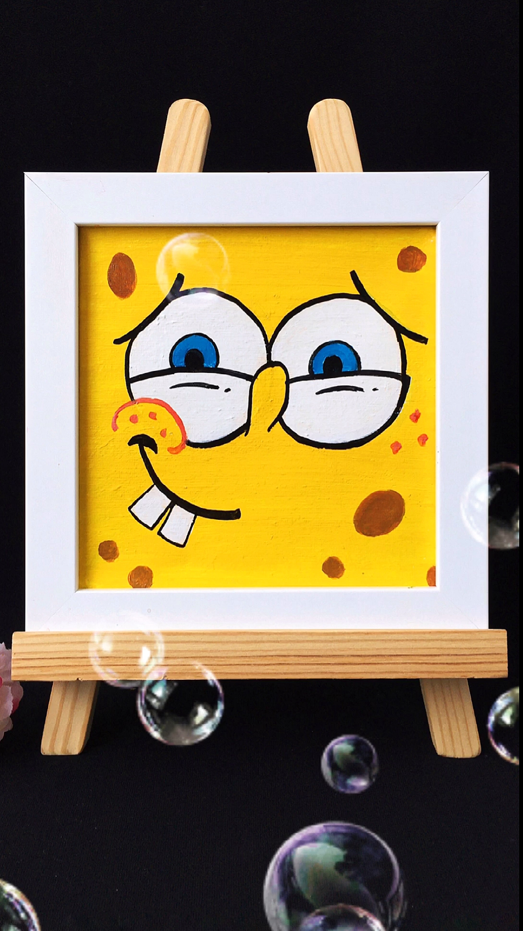 画画原来如此简单老爸画的海绵宝宝vs我画的海绵宝宝