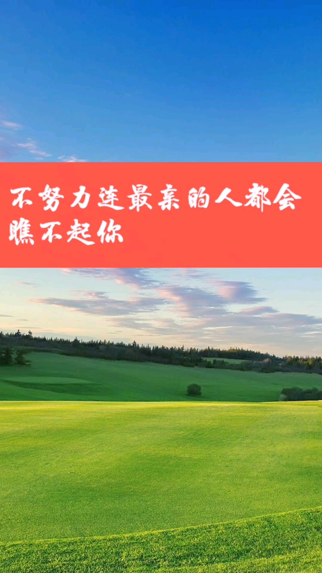 励志正能量#不努力连最亲的人都瞧不起你