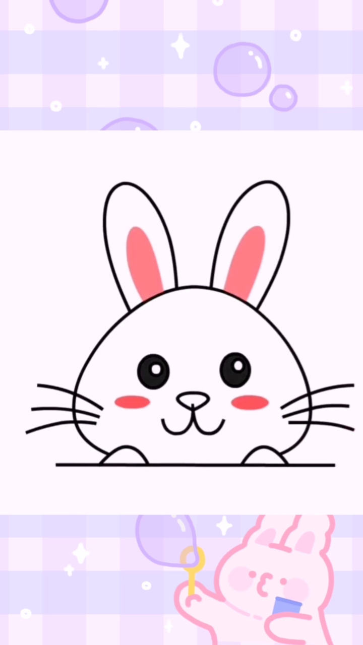 简笔画#这样画小兔子,你学废了吗