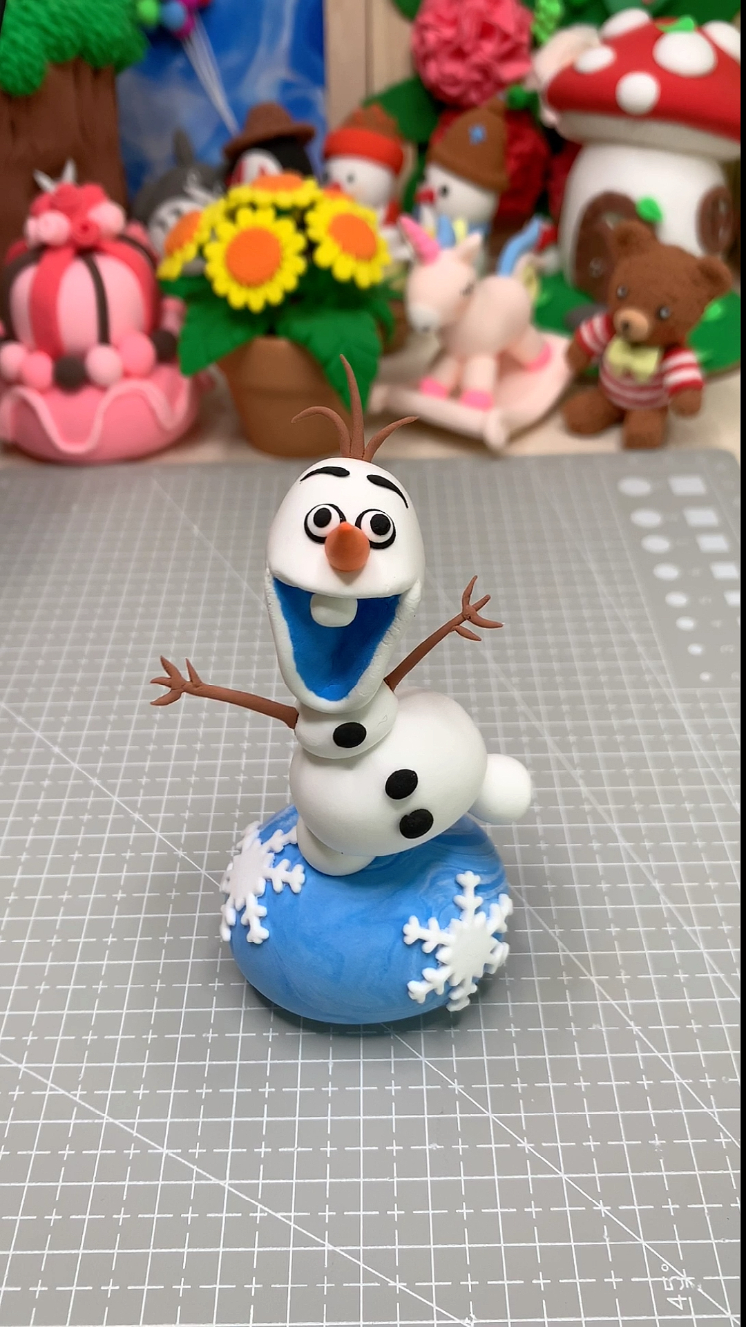 超轻粘土#小雪宝身体构造需要一根珍藏的牙签来固定