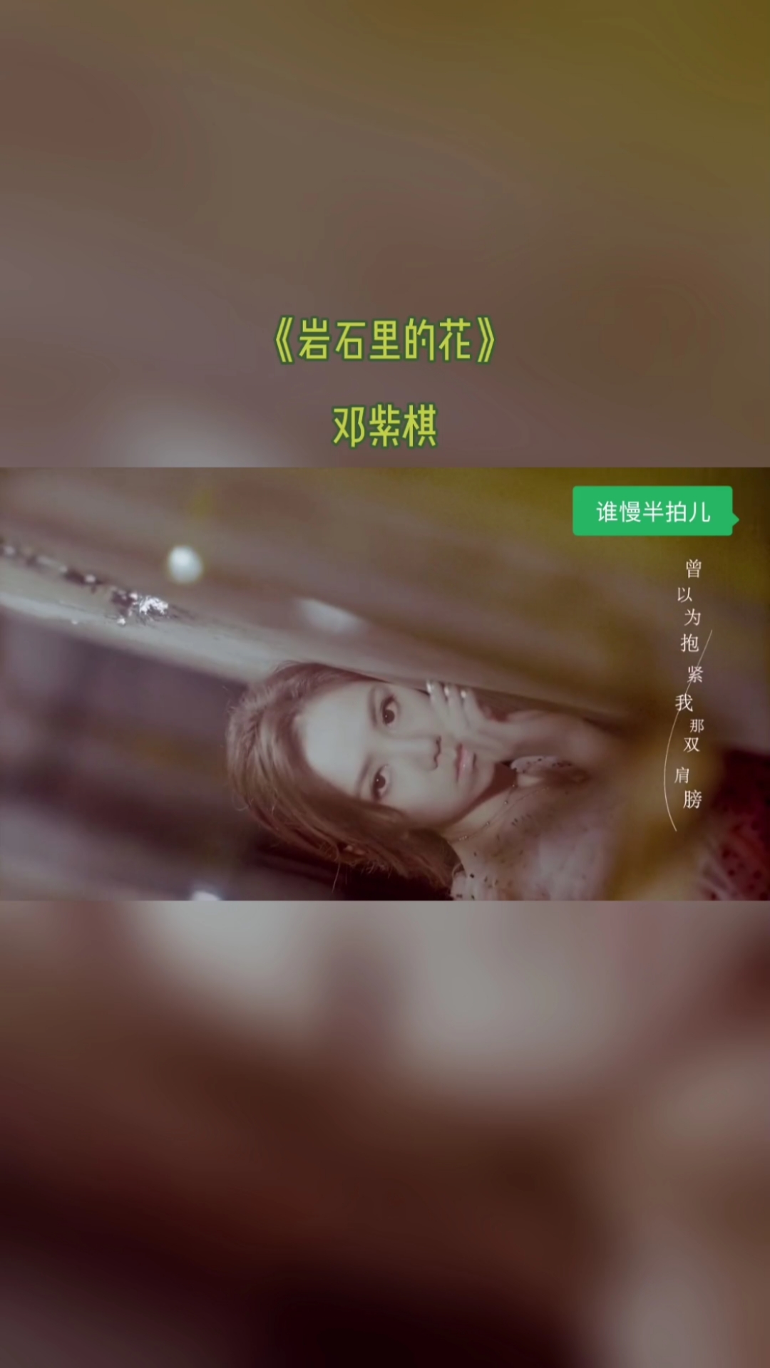 音乐分享#邓紫棋《岩石里的花》