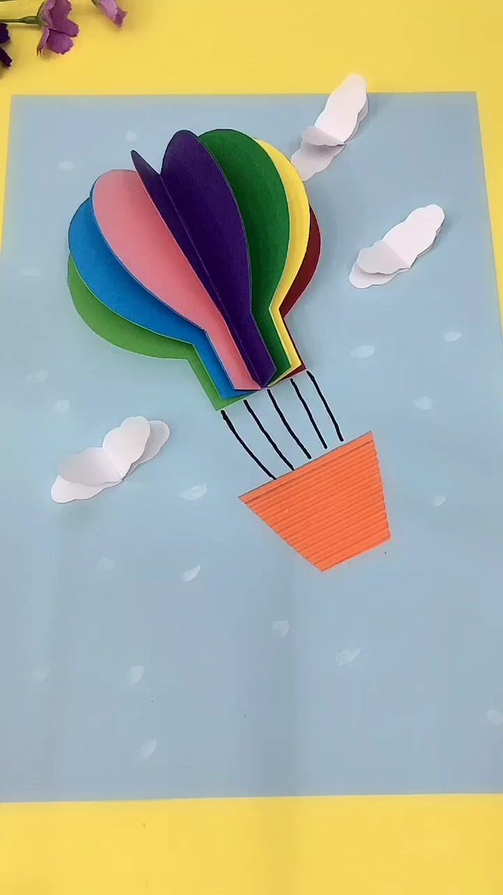 幼儿手工#幼儿手工热气球