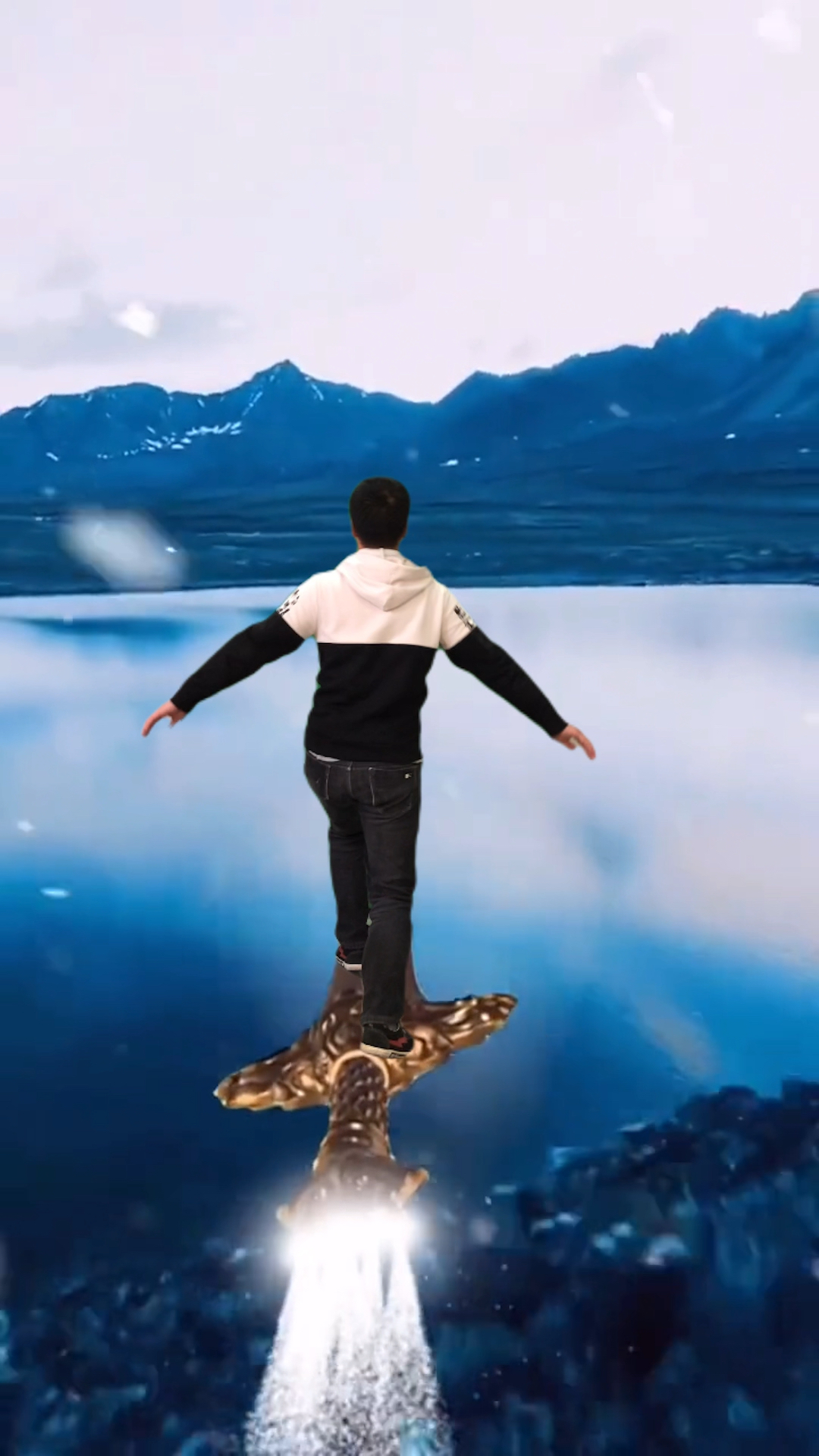 全民特效师#刚刚学会御剑飞行的我,太紧张了,好怕掉下去啊!