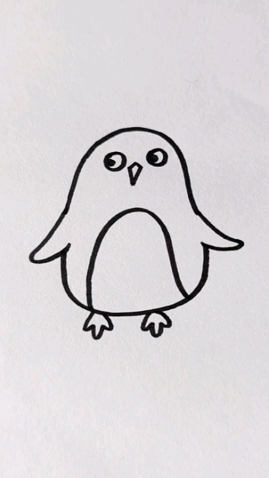 企鹅画法简笔画图片