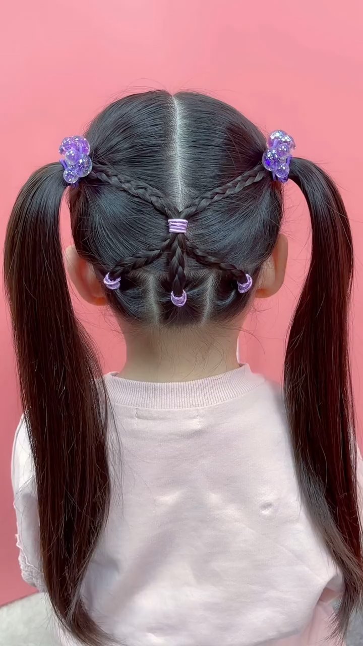 全民最火编发#儿童日常上学发型教程