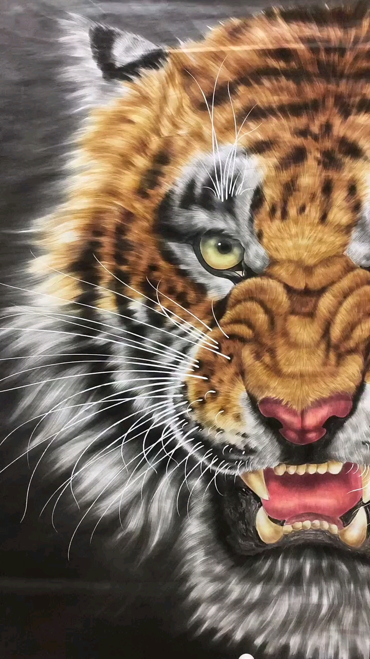 虎年好运连连,虎虎生威工笔虎头