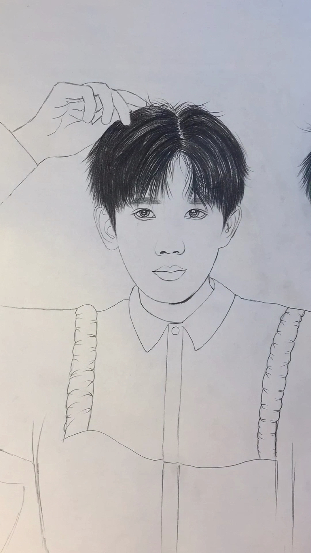 简单#你是我满满动力的来源#王源#画画#手绘#线稿#我要上热门#tfboys