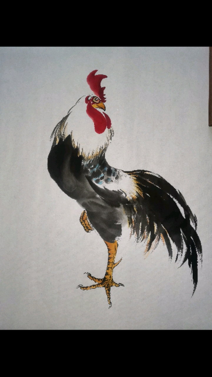 王兴民国画公鸡