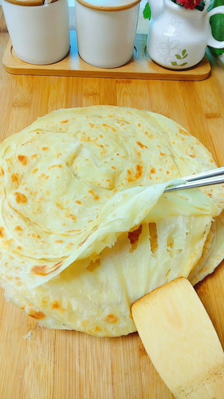 家常油饼这样做,柔软多层凉了也不硬