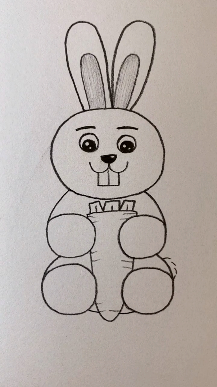 画画原来如此简单#画兔子