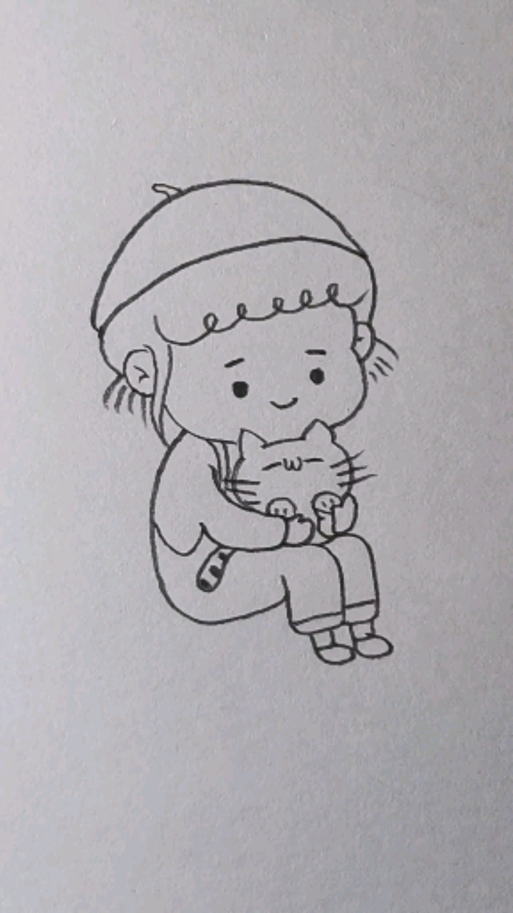 简笔画#小朋友们,可爱的小女孩简笔画来收藏