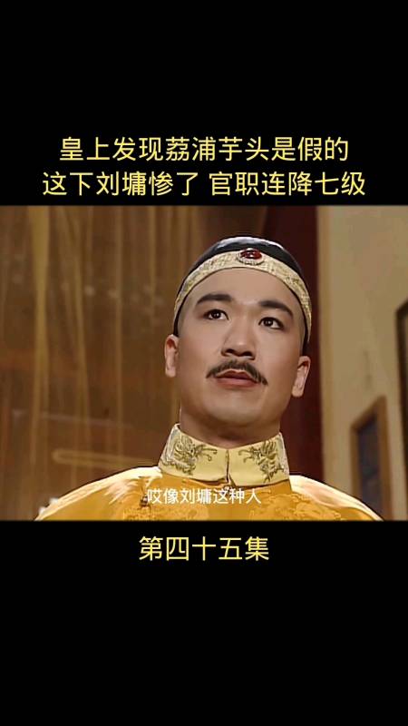 宰相刘罗锅皇上发现荔浦芋头是假的这下刘墉惨了官职连降七级