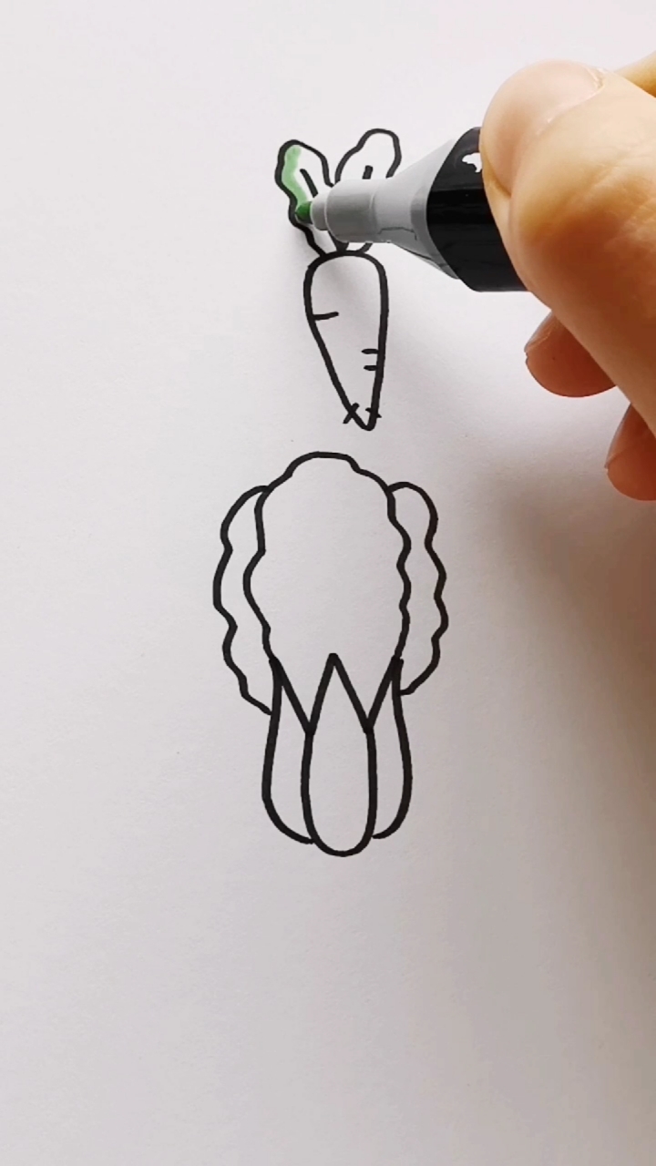 简笔画李点点简笔画字母v和w画萝卜白菜