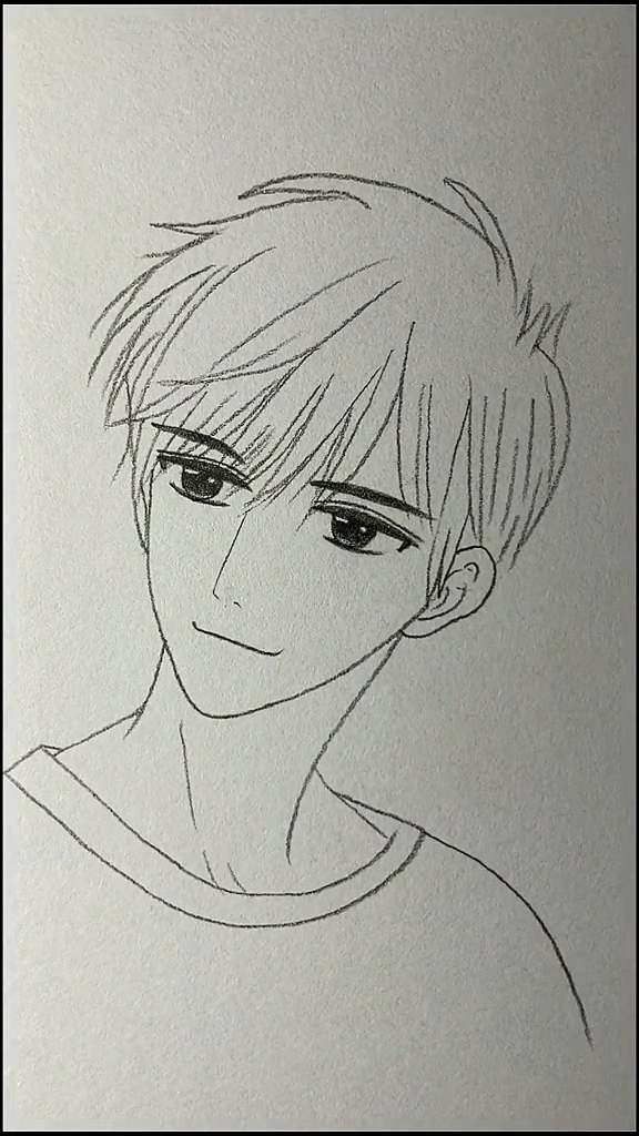 简笔画#给你画个动漫版男友