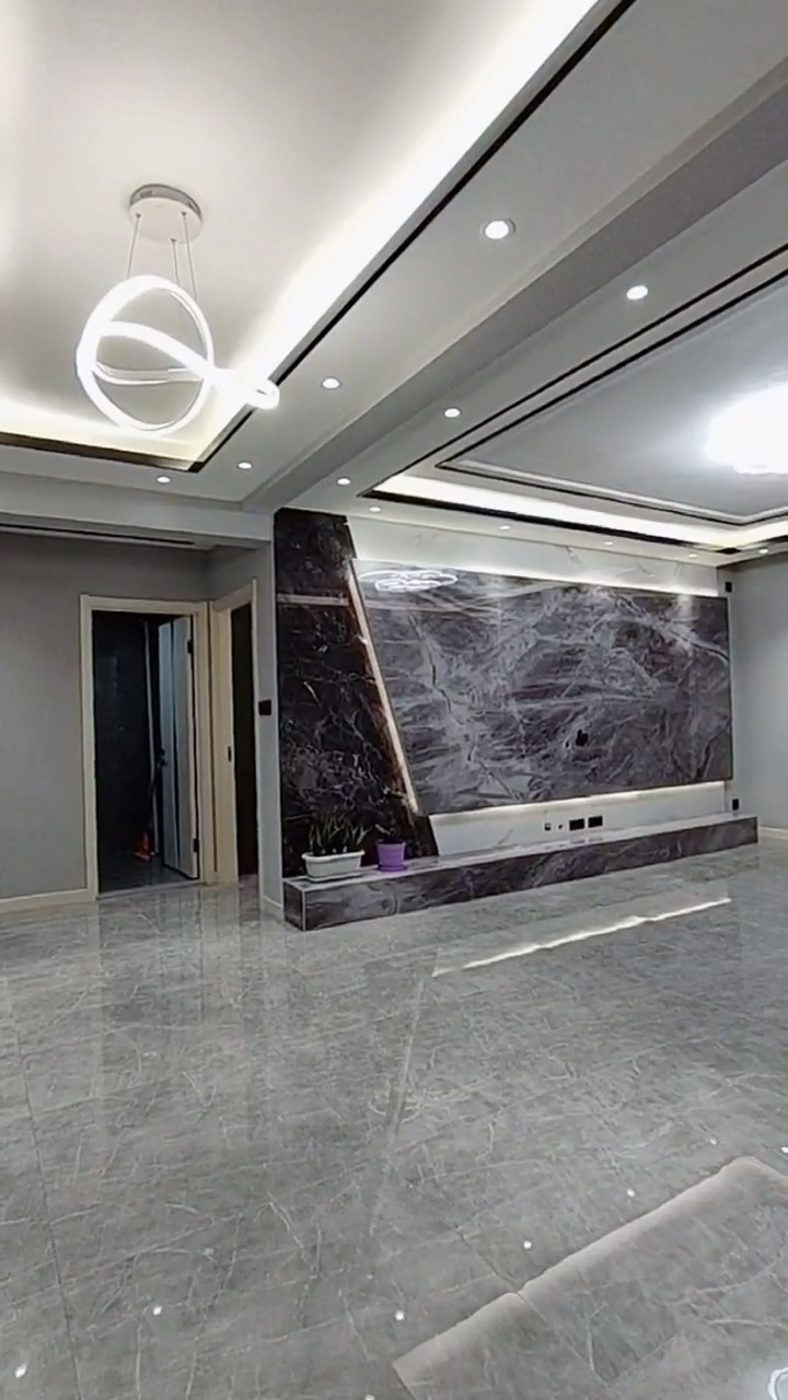 悬空背景墙上墙效果特别棒#石材背景墙#全国定制安装