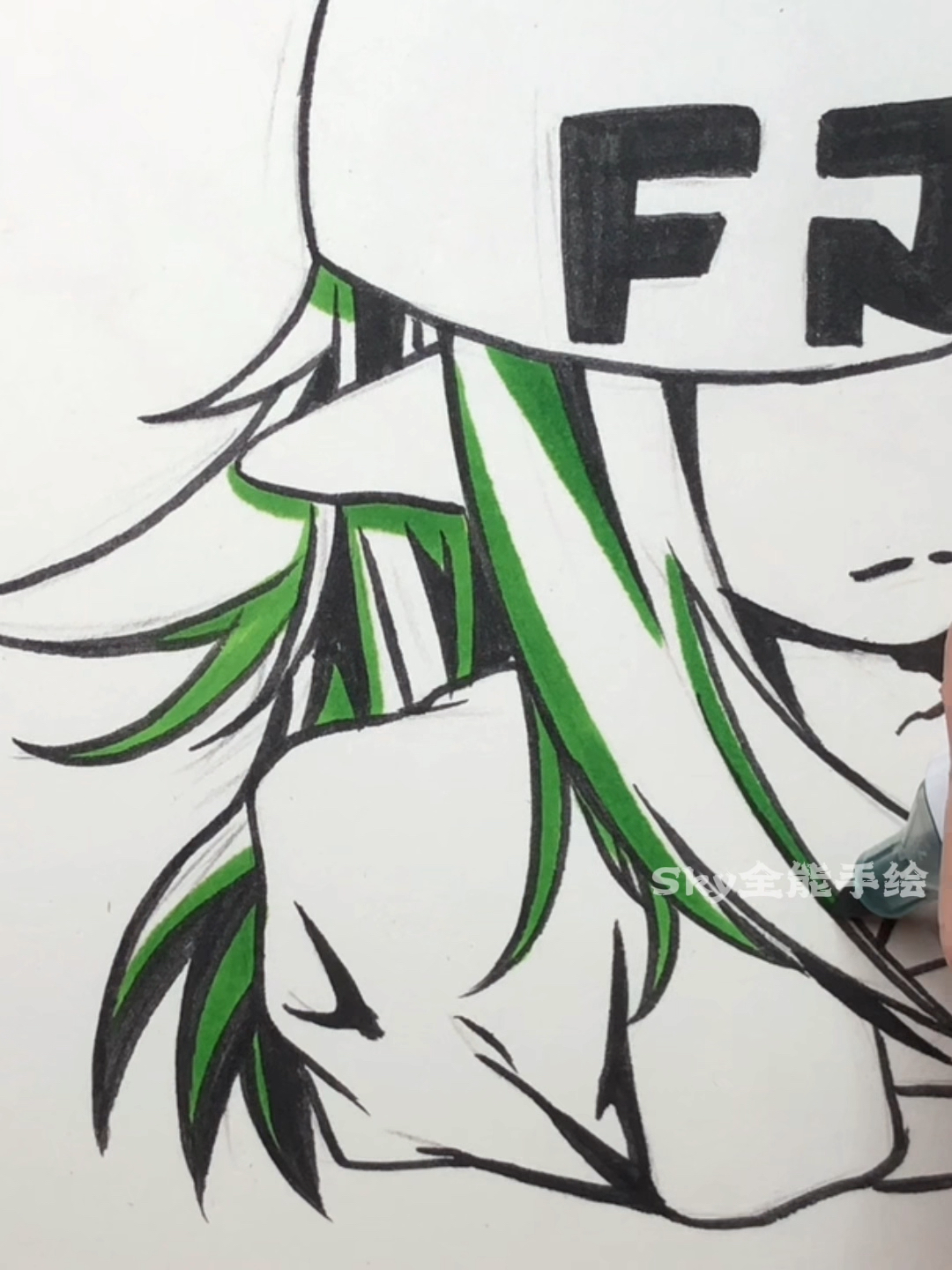 画画原来如此简单#手绘凹凸世界动漫人物蒙特祖玛过程技巧-度小视