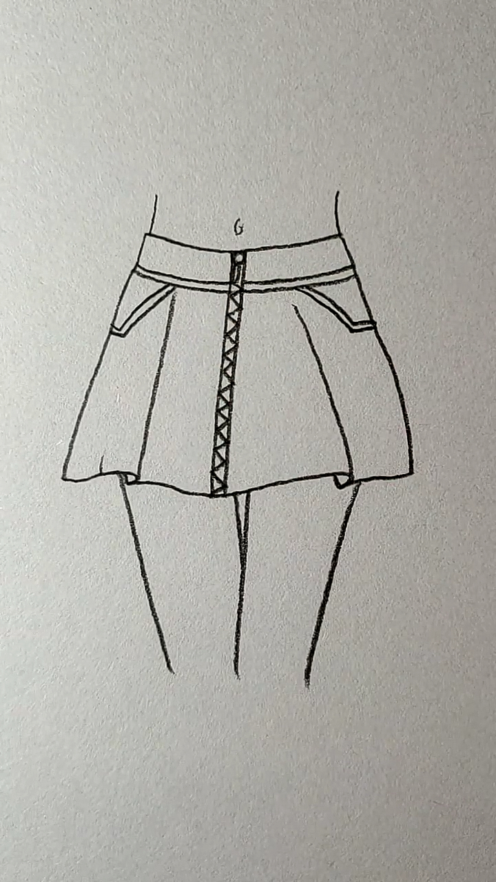 短裙的简单画法图片