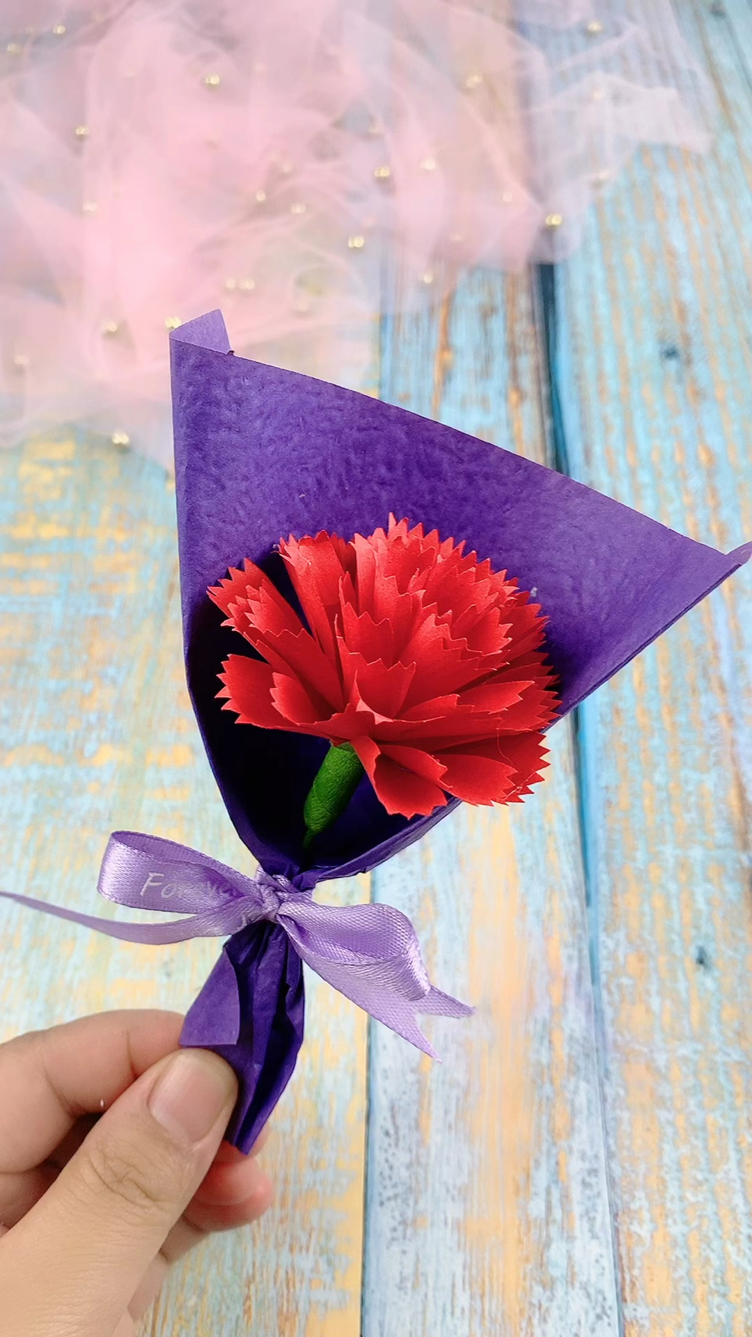 母亲节#一朵康乃馨,送给最爱的妈妈