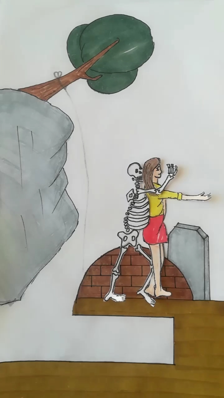 绘画#我在你身后.保护你