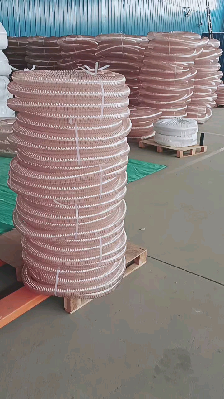 全民独门绝技咖#聚氨酯钢丝通风软管工业吸尘管耐高温pu软管高档锻