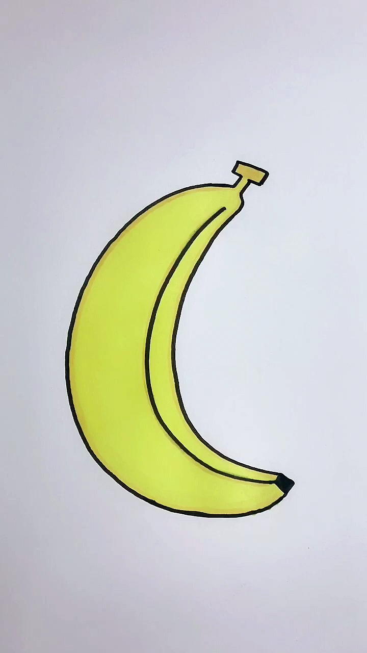 画画原来如此简单#c画香蕉