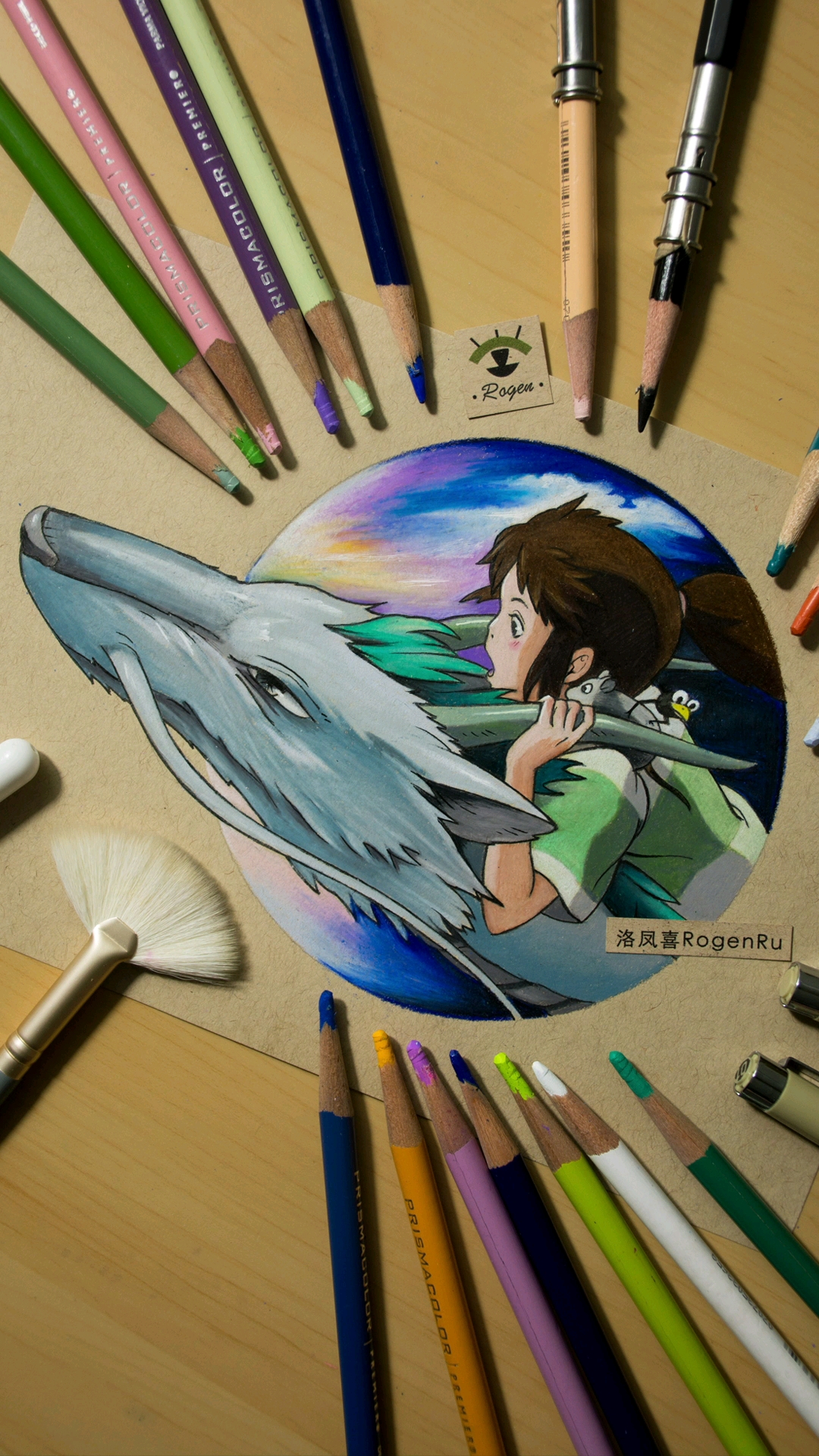 彩铅手绘《千与千寻》漫画-度小视