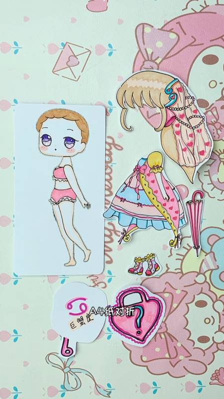 手工制作原创手工手绘自制十二星座同人巨蟹座q版盲袋书教程