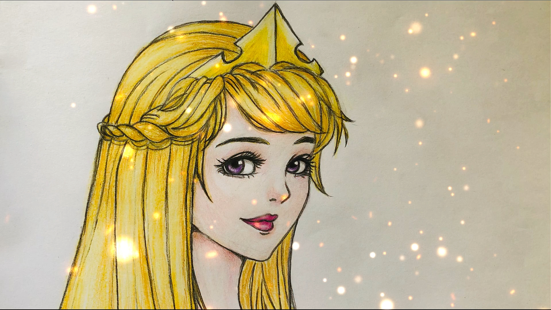 绘画#彩铅手绘迪士尼公主