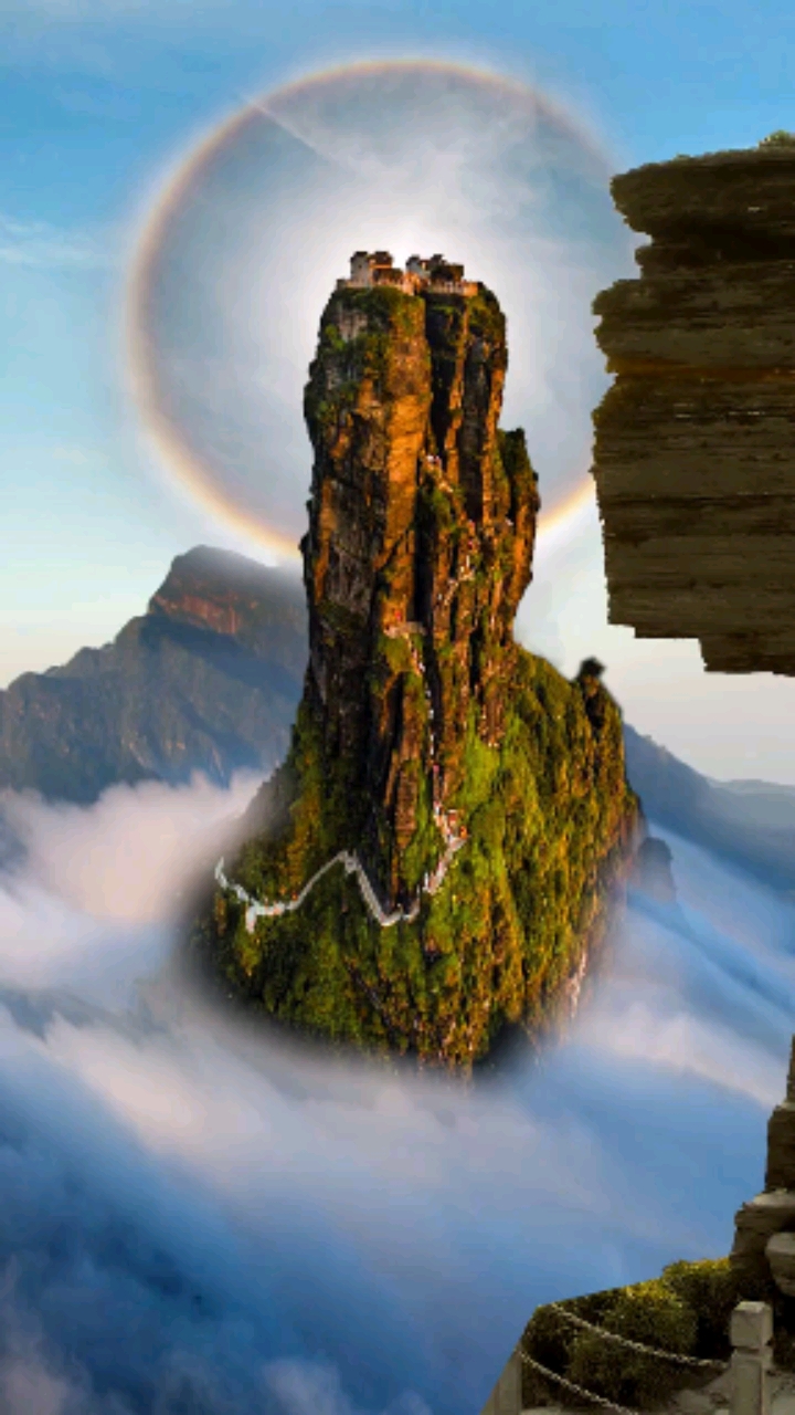 当日晕遇到梵净山红云金顶,神奇的现象出现了