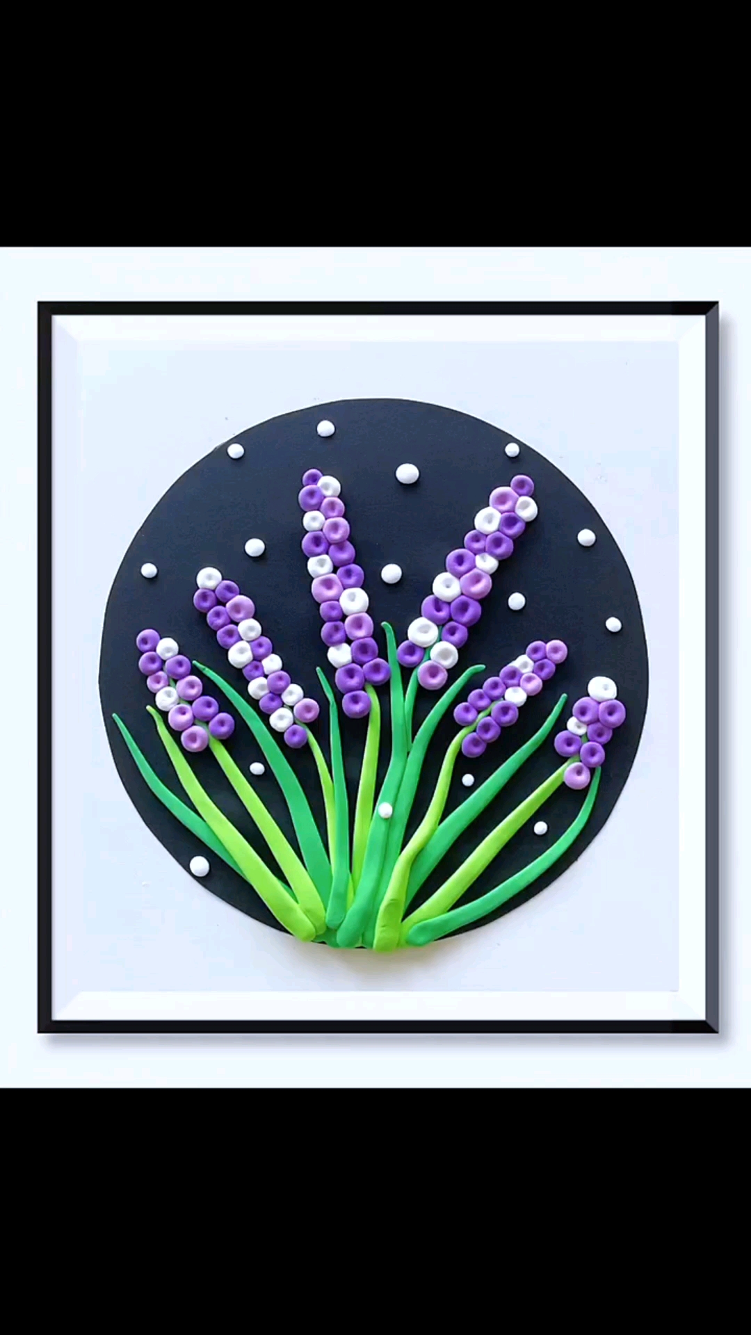 手工制作#抓住春天的尾巴,用粘土做一幅薰衣草立体贴画吧!-度小视