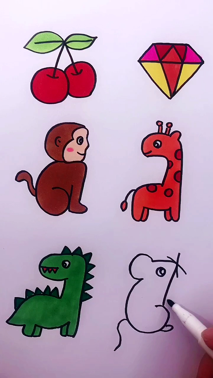 画画原来如此简单#数字7可以画什么?