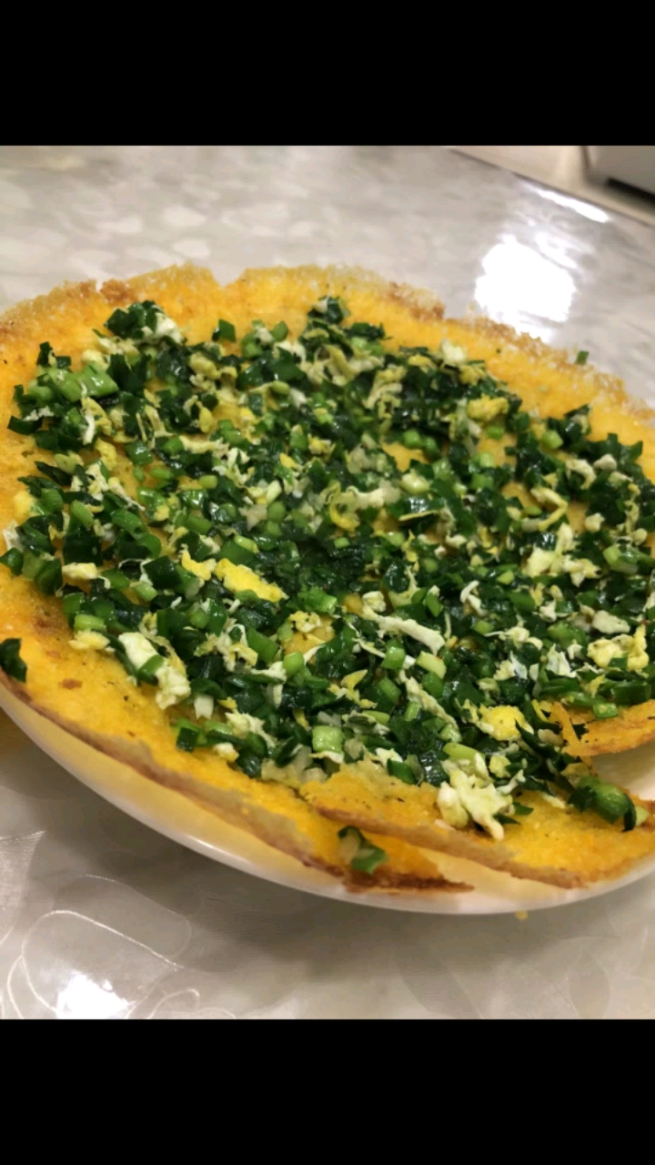 韭菜鸡蛋烀饼,我吃的不得了