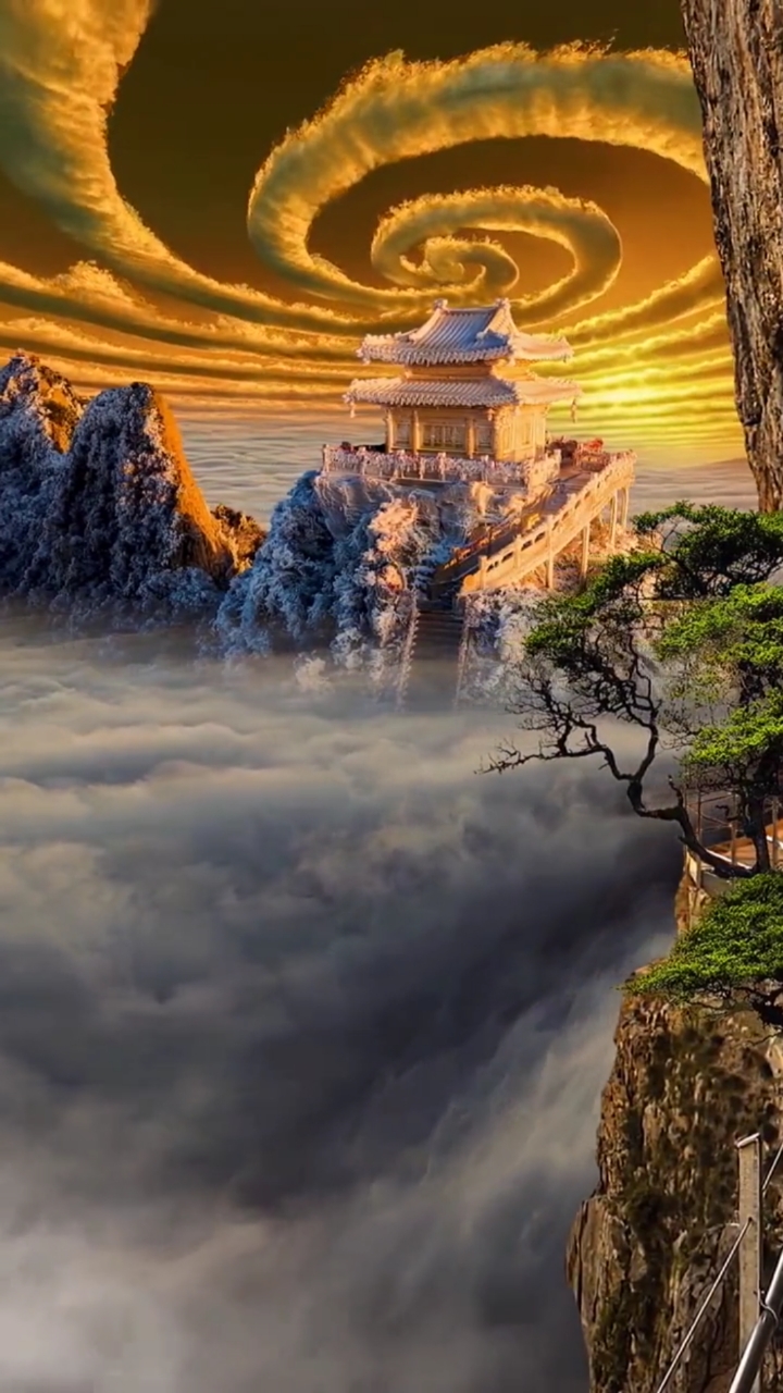 蹲守三天三夜,吃了两箱泡面,坠毁一架无人机终于拍到老君山这壮观景象