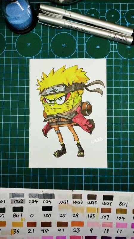 我要上热门#海绵宝宝cos火影忍者鸣人,一样一样的黄-度小视