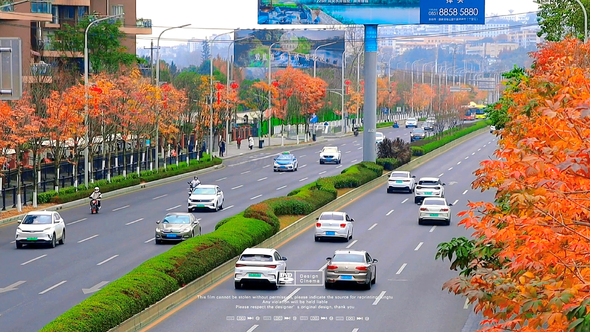 旅行#贵阳花溪大道冬季色彩斑斓,一幅美丽画卷美不胜收