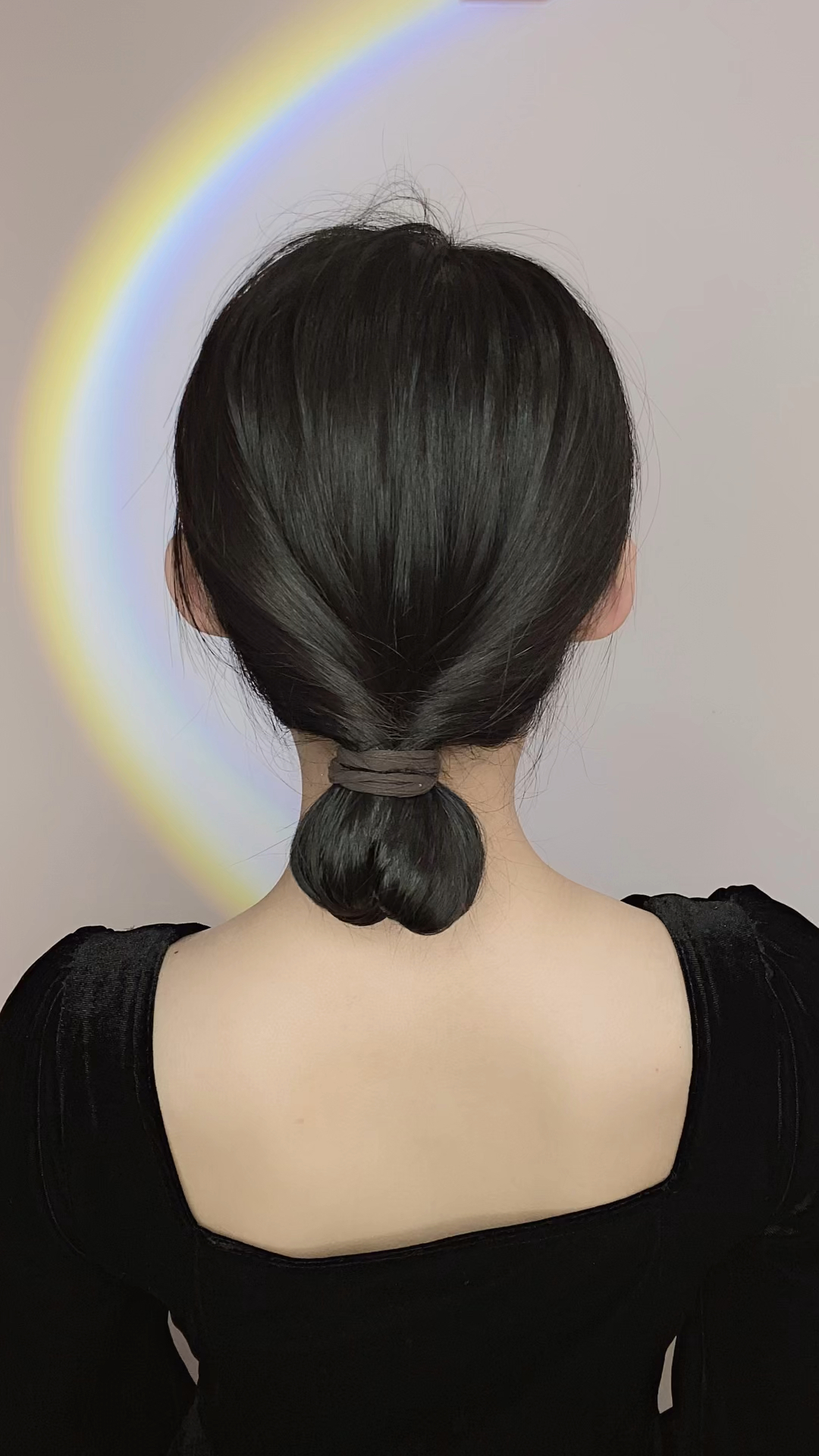 丸子头新扎法#韩系低丸子教程