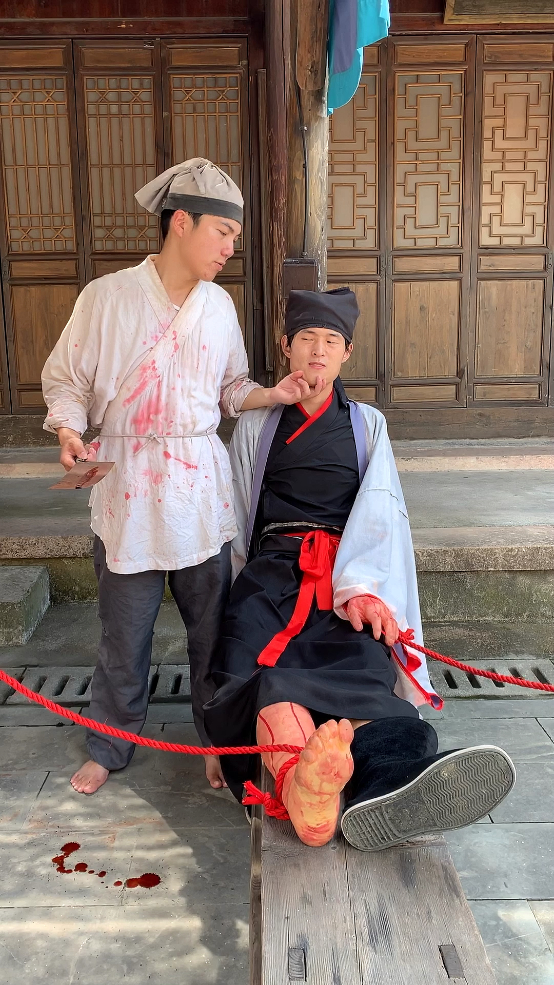 拍戏现场之砍手砍脚