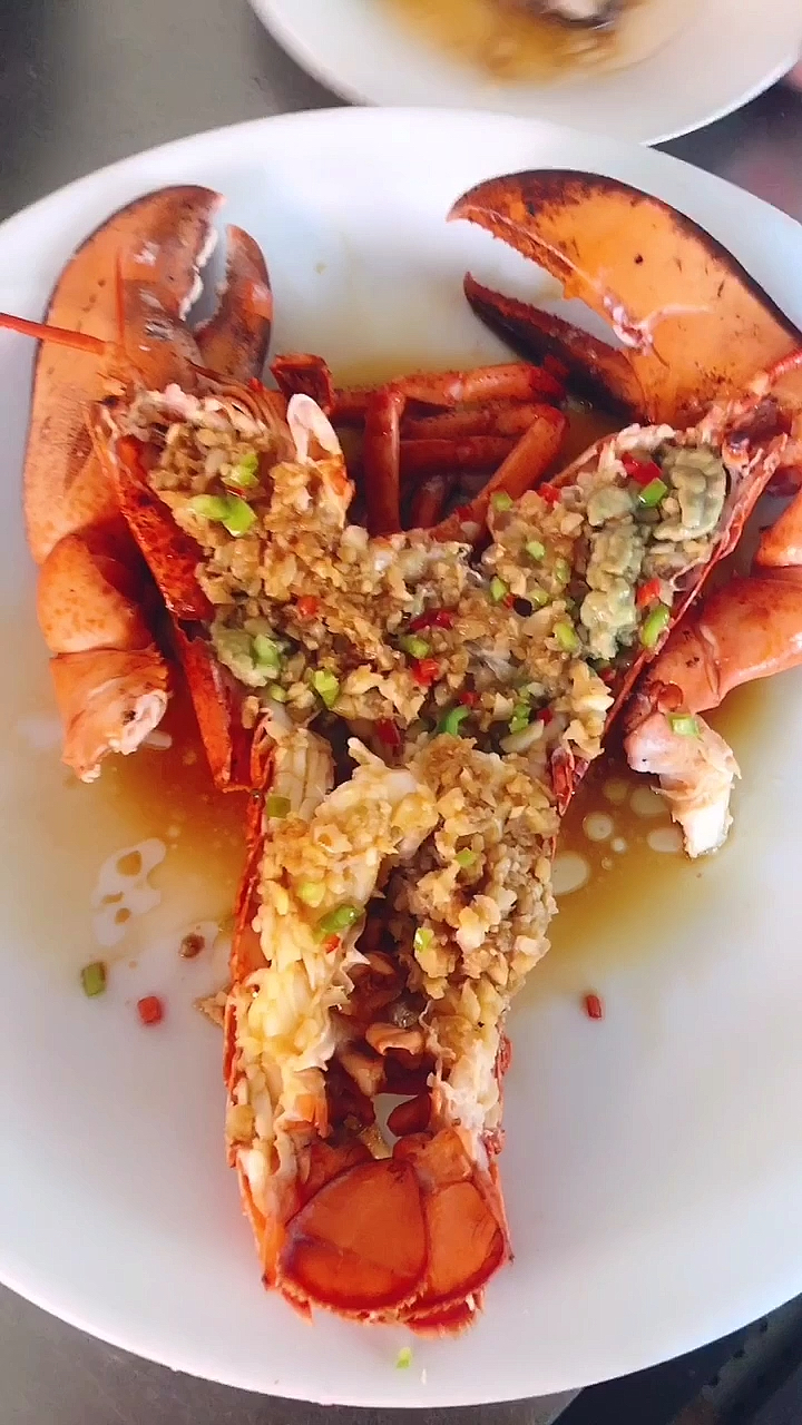 蒜蓉蒸青龙,味道不错