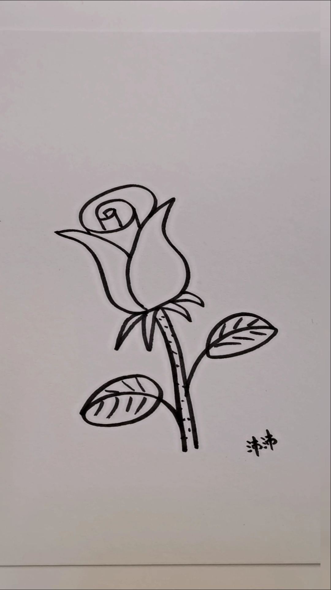 画画原来如此简单#创意玫瑰花