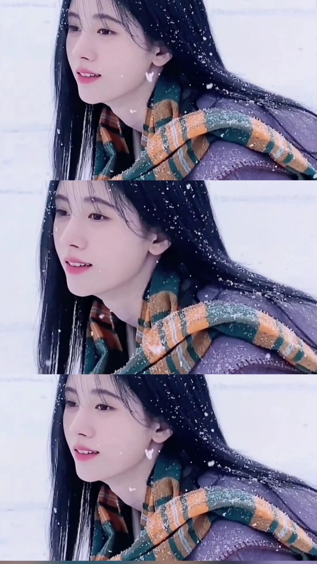 鞠婧祎#和小姐姐看雪景