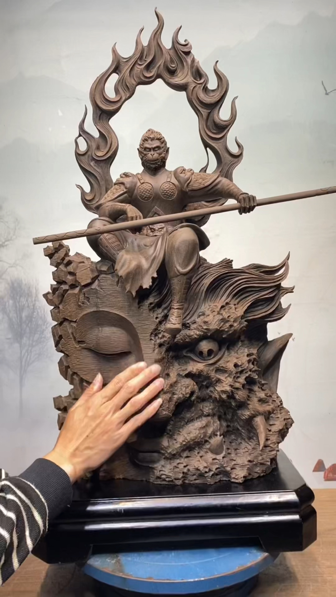 齐天大圣孙悟空木雕工艺品摆件