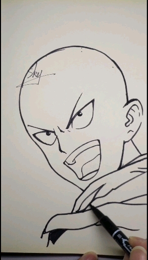 画画原来如此简单#手绘动漫人物一拳超人.